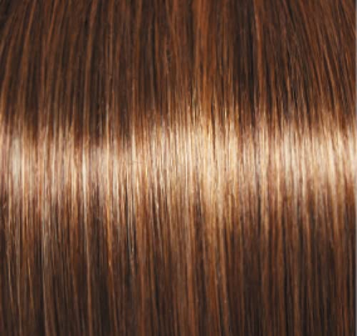 Søt snakk luksuriøs håndbundet hakelengde lagdelt parykk av hairuwear, gjennomsnittlig hette, GL2-6 svart kaffe