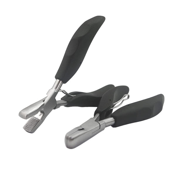 Eksotisk mytevarmefusjonslim Keratinbinding Mikroringer Fjerningstang for hårforlengelser (med 3mm og 5mm spor)