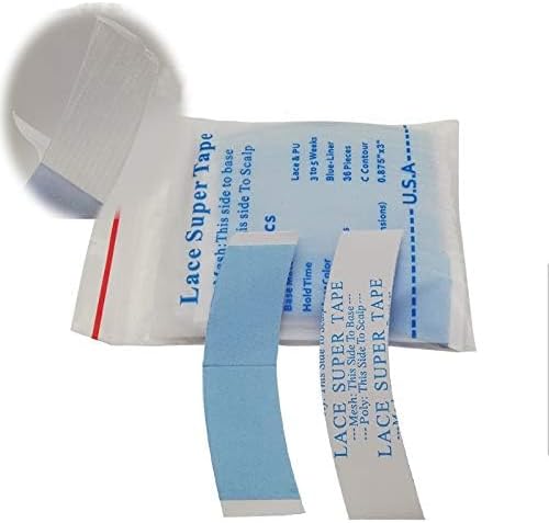 Blonder super tape 36pcs/lodd c kontur dobbelt sidebånd for parykker og toupees hårbånd