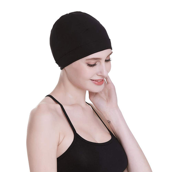Bambus søvnhette for håravfall Hjemmehode for cellegift Kvinner Bike Hard Hat Helmet Liner Bomullsbeanie