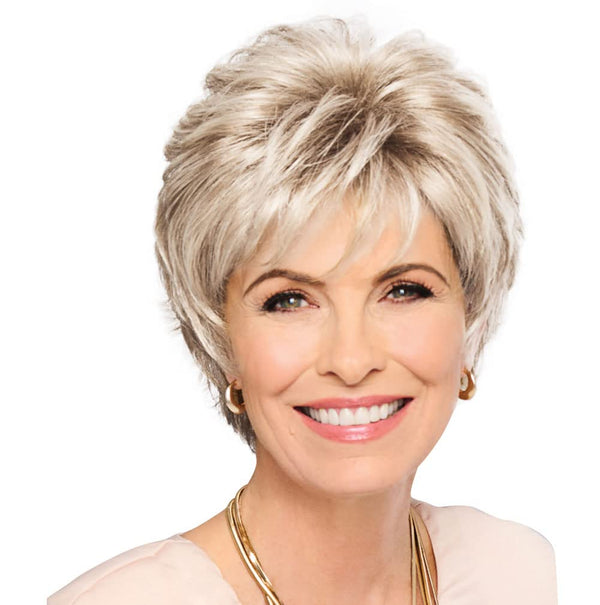 Gabor Royal Tease Layered Short Shag Wig by Hairuwear, 2023 Spring Luxury Collection, Average Cap, GL14-22 Sandy Blonde