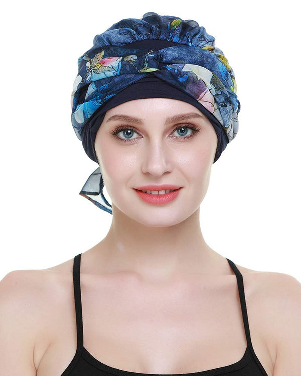 Chemo Turban for kreftkvinner krefthodeklær hodeknapp skjerf cap