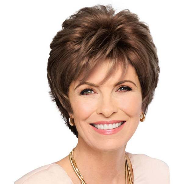 Gabor Royal Tease Layered Short Shag Wig by Hairuwear, 2023 Spring Luxury Collection, Average Cap, GL14-22 Sandy Blonde