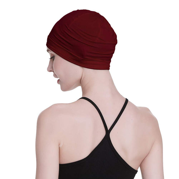 Bambus søvnhette for håravfall Hjemmehode for cellegift Kvinner Bike Hard Hat Helmet Liner Bomullsbeanie