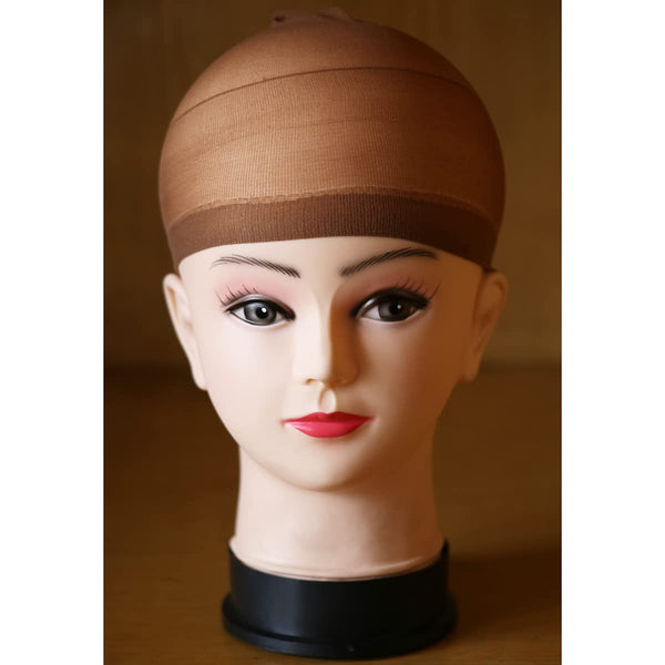 12 stk nylon parykkhetter for kvinner og menn nylon parykkhetter (beige)