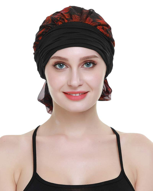 Chemo Turban for kreftkvinner krefthodeklær hodeknapp skjerf cap
