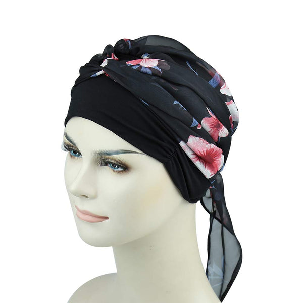 Chemo Turban for kreftkvinner krefthodeklær hodeknapp skjerf cap