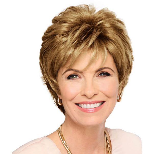 Gabor Royal Tease Layered Short Shag Wig by Hairuwear, 2023 Spring Luxury Collection, Average Cap, GL14-22 Sandy Blonde