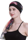 Elegant cellegift med silkeaktig skjerf for kreft kvinner hårtap sleep beanie