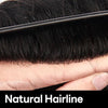 Mens toupee menneskehårstykke parykker erstatningssystem full sveitsisk blonder bleket knute