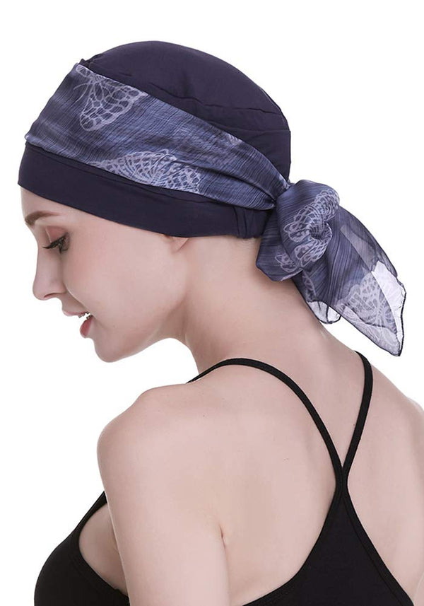 Elegant cellegift med silkeaktig skjerf for kreft kvinner hårtap sleep beanie