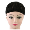 1 stk svarte fletterhette for lettere sy Crochet parykkhetter Elastic Sew Dome Net Wig Caps (L)