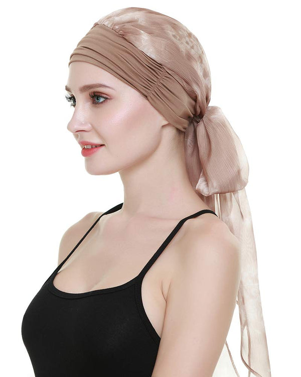Chemo Turban for kreftkvinner krefthodeklær hodeknapp skjerf cap