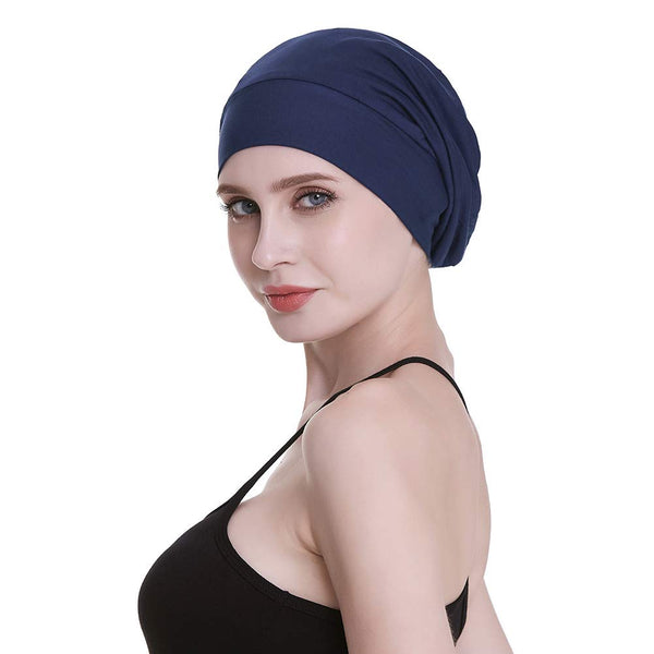 Silke satengforet søvnhette, indre 19mm 100% bulberry silke ytre bambus viskose natur pustende for hår