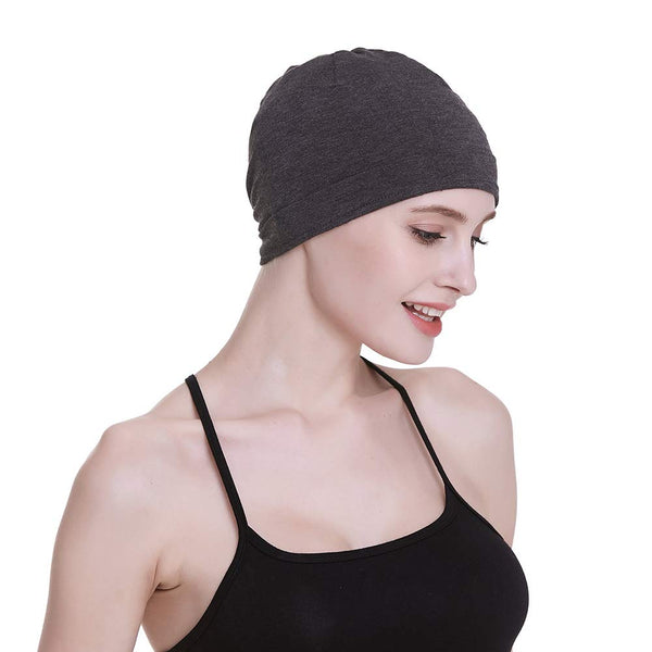 Bambus søvnhette for håravfall Hjemmehode for cellegift Kvinner Bike Hard Hat Helmet Liner Bomullsbeanie