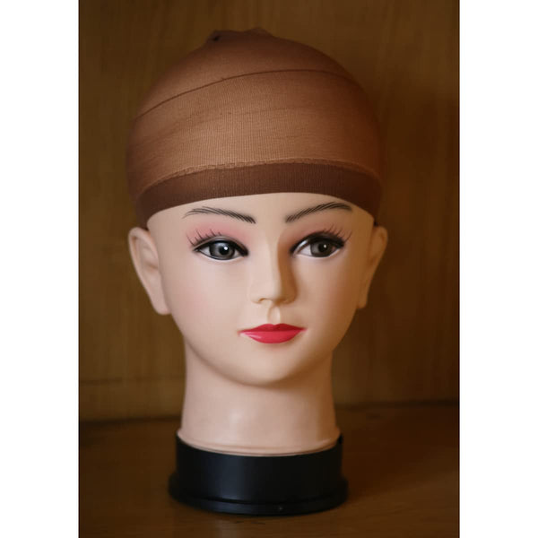 12 stk nylon parykkhetter for kvinner og menn nylon parykkhetter (beige)