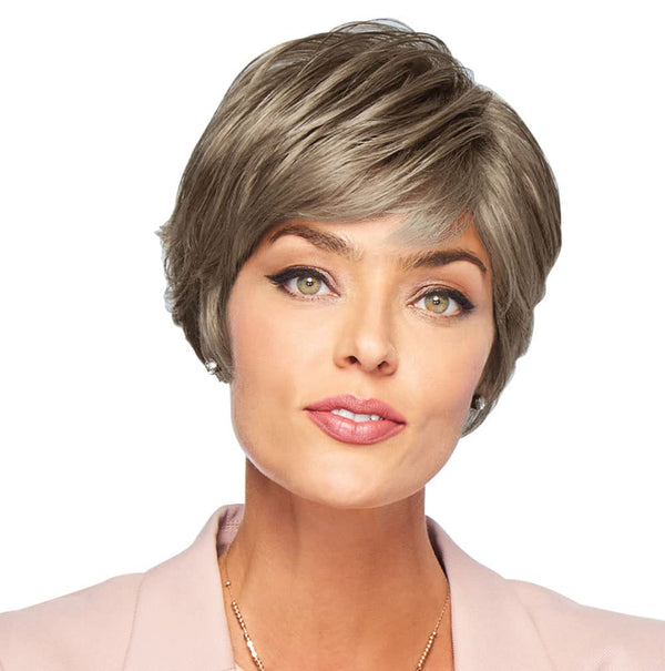 GABOR Gala Luxury Short Textured Wig by Hairuwear, Average Size Cap, G27+ Ginger Mist
