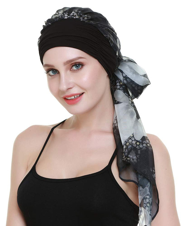 Chemo Turban for kreftkvinner krefthodeklær hodeknapp skjerf cap