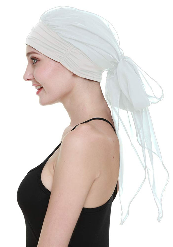 Chemo Turban for kreftkvinner krefthodeklær hodeknapp skjerf cap