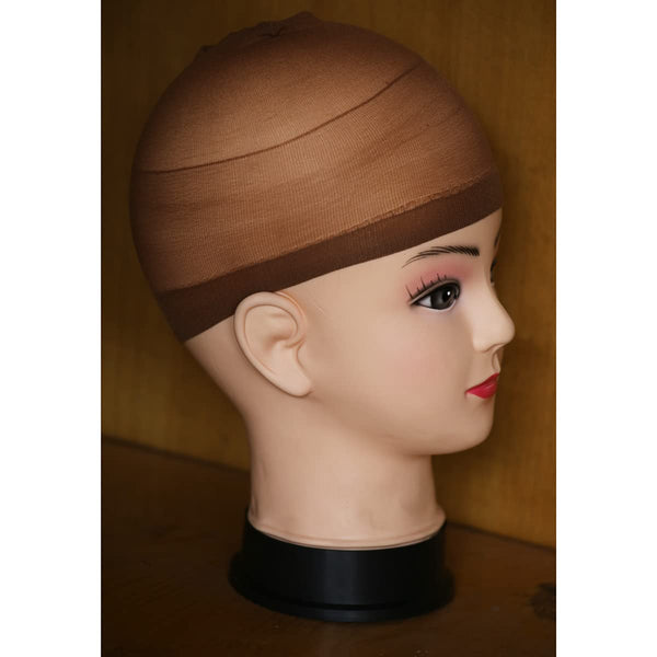 12 stk nylon parykkhetter for kvinner og menn nylon parykkhetter (beige)