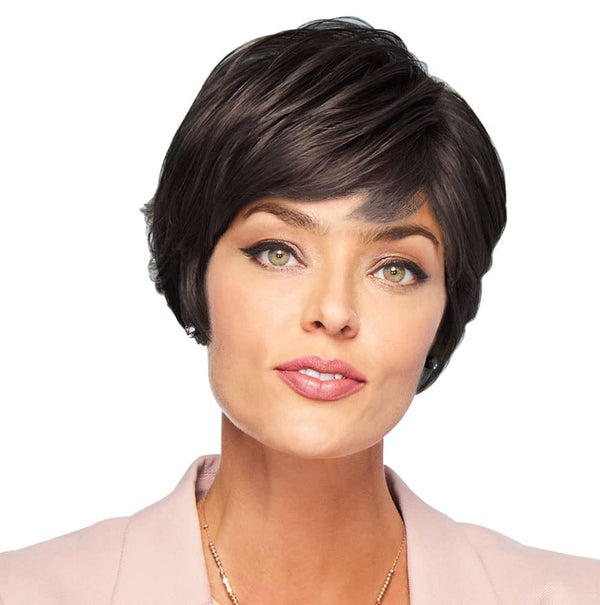 GABOR Gala Luxury Short Textured Wig by Hairuwear, Average Size Cap, G27+ Ginger Mist