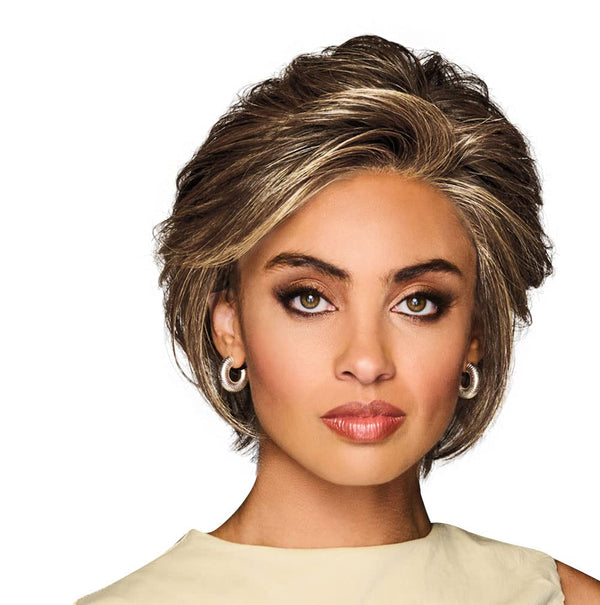Gabor Lag en uttalelse lagvis moderne hakelengde Bob Wig, Designer Series by Hairuwear, gjennomsnittlig takstørrelse, GF4-6 Svart kaffe