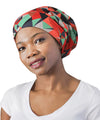 Focuscare Satin foret søvn Slouchy Cap Curly Girl Slap Headwear Gaver til krusete hårkvinner