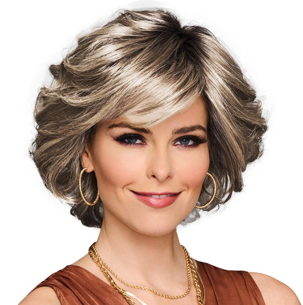 Gabor Gimme Drama Chin-Length Pageboy Long Layered Bob Wig av Hairuwear, Gjennomsnittlig hette, GF6-30 Copper Mahogany