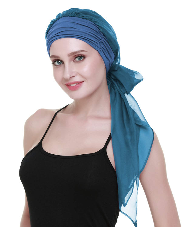 Chemo Turban for kreftkvinner krefthodeklær hodeknapp skjerf cap