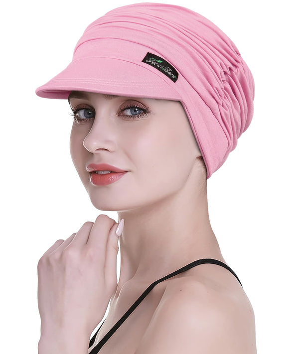 Focuscare Myk cellegift for kvinner, bambus baseball cap, turban for hårtap