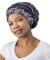 Focuscare Satin foret søvn Slouchy Cap Curly Girl Slap Headwear Gaver til krusete hårkvinner