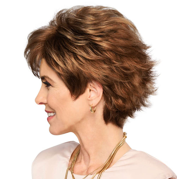Gabor Royal Tease Layered Short Shag Wig by Hairuwear, 2023 Spring Luxury Collection, Average Cap, GL14-22 Sandy Blonde