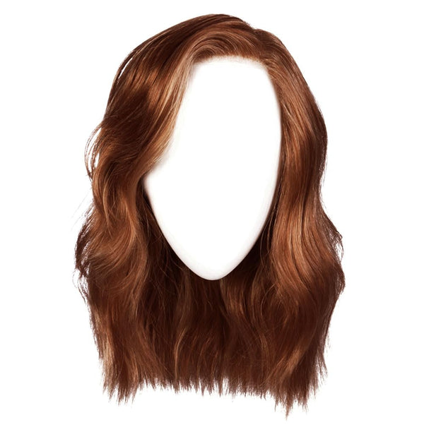 Gabor Love Wave Layered Shoulder-Length Wig With Soft Barrel Curled Waves by Hairuwear, Gjennomsnittlig hette, GL15-26SS smurt toast