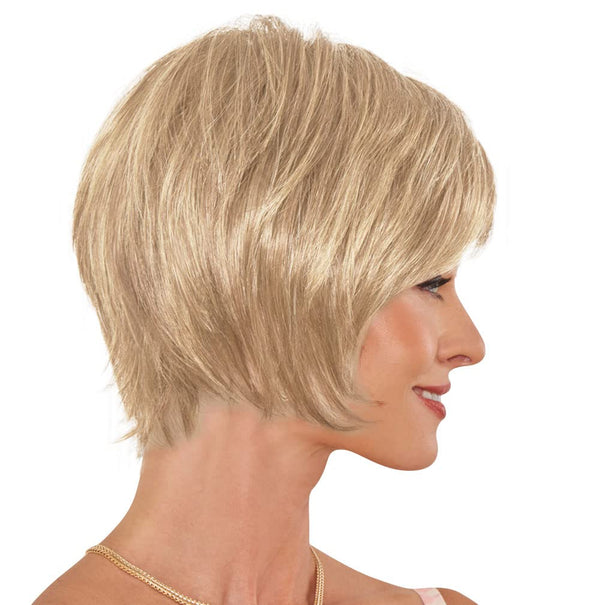 GABOR Spring Romance Short Textured Layered Shag Wig by Hairuwear, Average Cap, GL11-25SS Honey Pecan