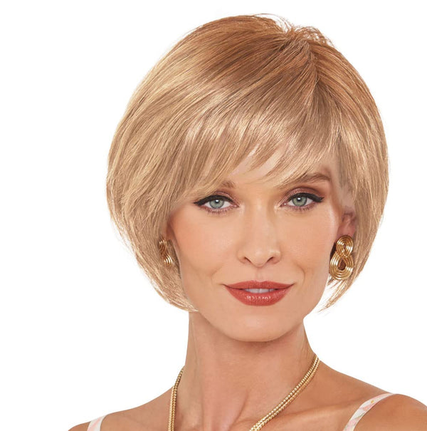 GABOR Spring Romance Short Textured Layered Shag Wig by Hairuwear, Average Cap, GL11-25SS Honey Pecan