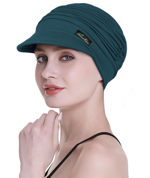 Focuscare Myk cellegift for kvinner, bambus baseball cap, turban for hårtap