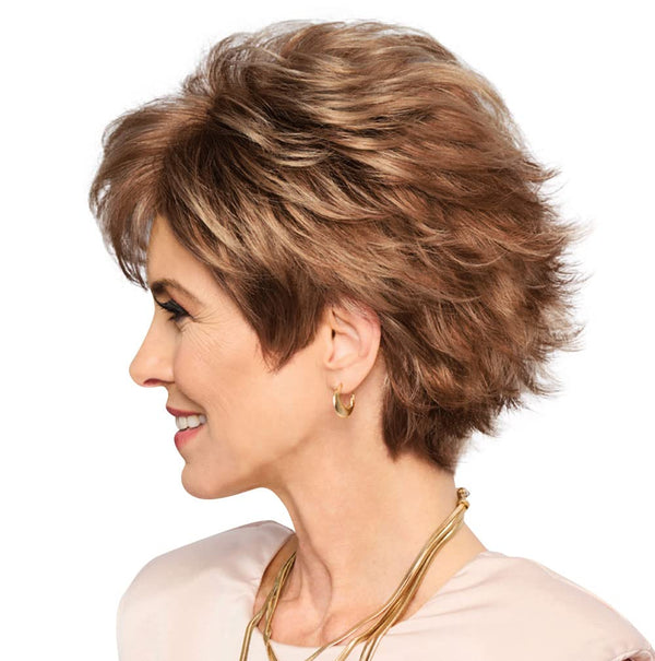 Gabor Royal Tease Layered Short Shag Wig by Hairuwear, 2023 Spring Luxury Collection, Average Cap, GL14-22 Sandy Blonde