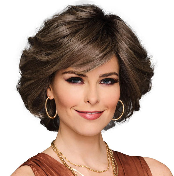 Gabor Gimme Drama Chin-Length Pageboy Long Layered Bob Wig av Hairuwear, Gjennomsnittlig hette, GF6-30 Copper Mahogany