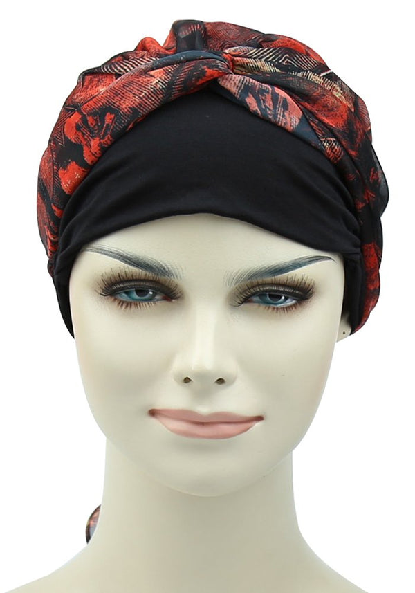 Chemo Turban for kreftkvinner krefthodeklær hodeknapp skjerf cap