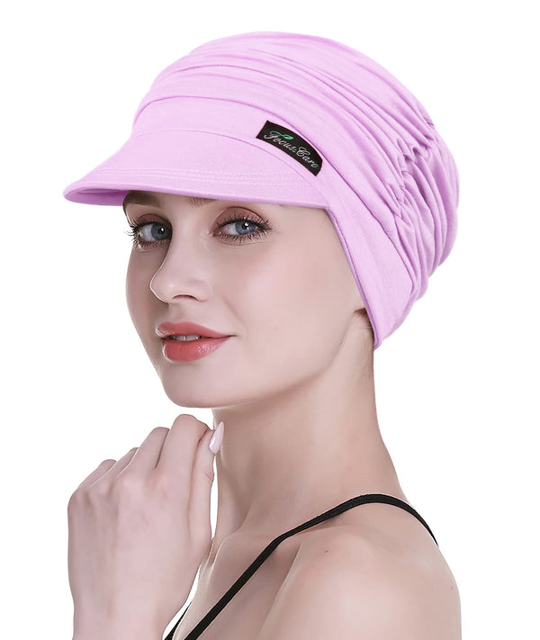 Focuscare Myk cellegift for kvinner, bambus baseball cap, turban for hårtap