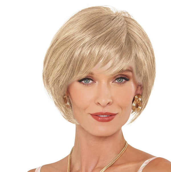 GABOR Spring Romance Short Textured Layered Shag Wig by Hairuwear, Average Cap, GL11-25SS Honey Pecan