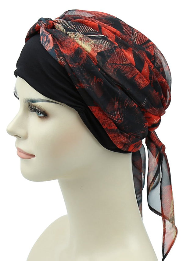 Chemo Turban for kreftkvinner krefthodeklær hodeknapp skjerf cap