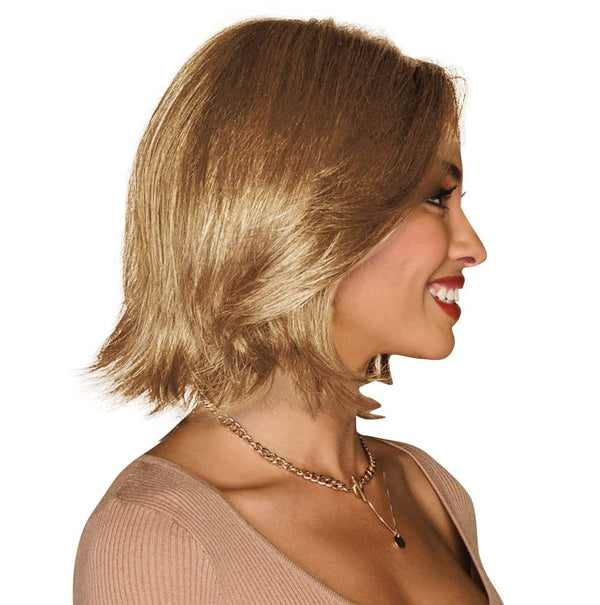 Gabor Gimme Drama Chin-Length Pageboy Long Layered Bob Wig av Hairuwear, Gjennomsnittlig hette, GF6-30 Copper Mahogany