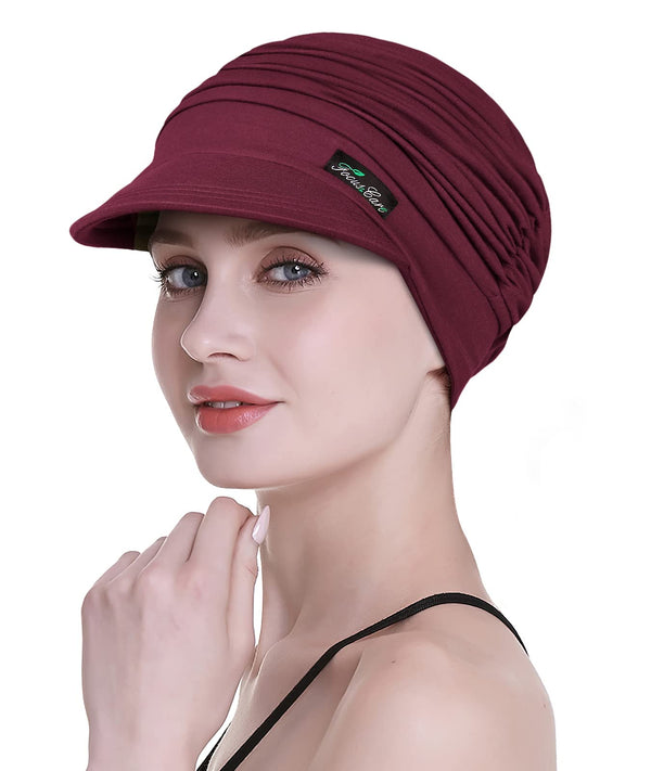 Focuscare Myk cellegift for kvinner, bambus baseball cap, turban for hårtap
