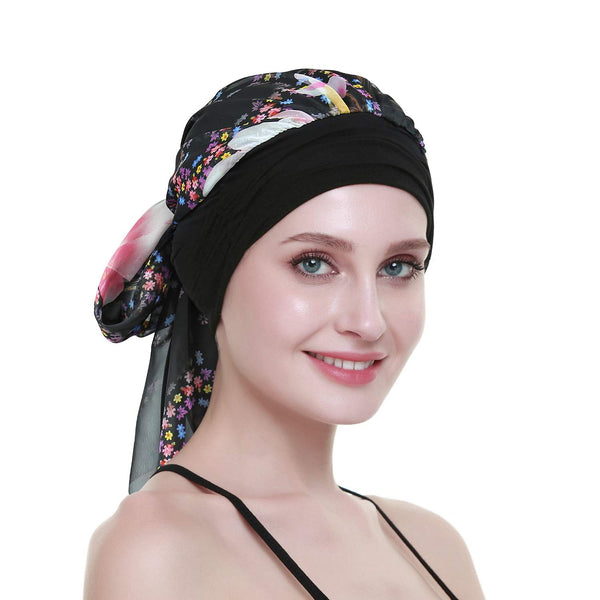 Chemo Turban for kreftkvinner krefthodeklær hodeknapp skjerf cap