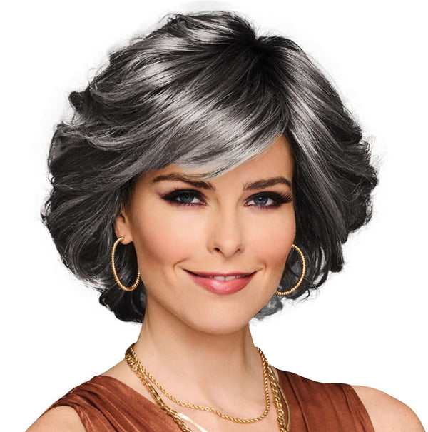 Gabor Gimme Drama Chin-Length Pageboy Long Layered Bob Wig av Hairuwear, Gjennomsnittlig hette, GF6-30 Copper Mahogany