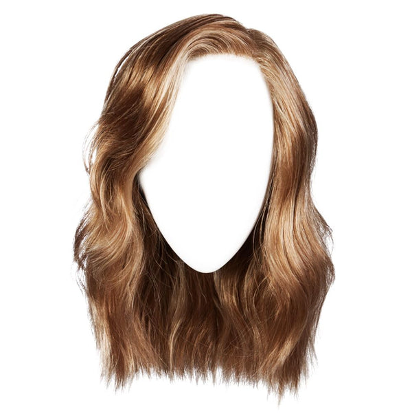 Gabor Love Wave Layered Shoulder-Length Wig With Soft Barrel Curled Waves by Hairuwear, Gjennomsnittlig hette, GL15-26SS smurt toast