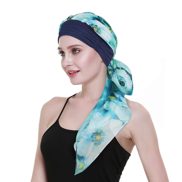 Chemo Turban for kreftkvinner krefthodeklær hodeknapp skjerf cap