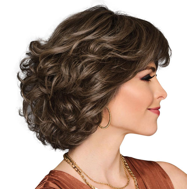 Gabor Gimme Drama Chin-Length Pageboy Long Layered Bob Wig av Hairuwear, Gjennomsnittlig hette, GF6-30 Copper Mahogany