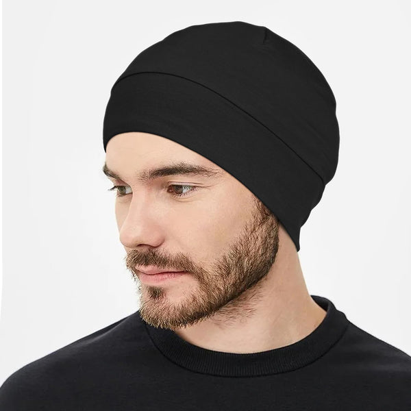 2PCS/4PCS 100% Bambus Viscose Beanies for Men Women Helmet Liner Lett sovende hette for cellegift Hårtap